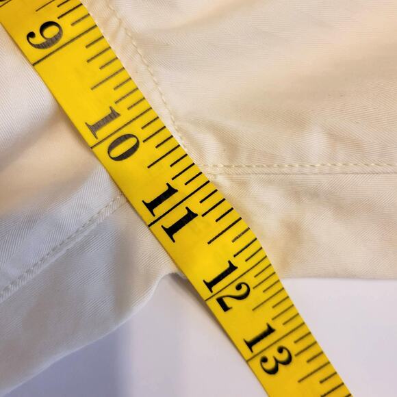 Gap Pants Women's 6 High Rise Straight Khaki Cream Raw Hem Coastal Casual NEW - Picture 12 of 15